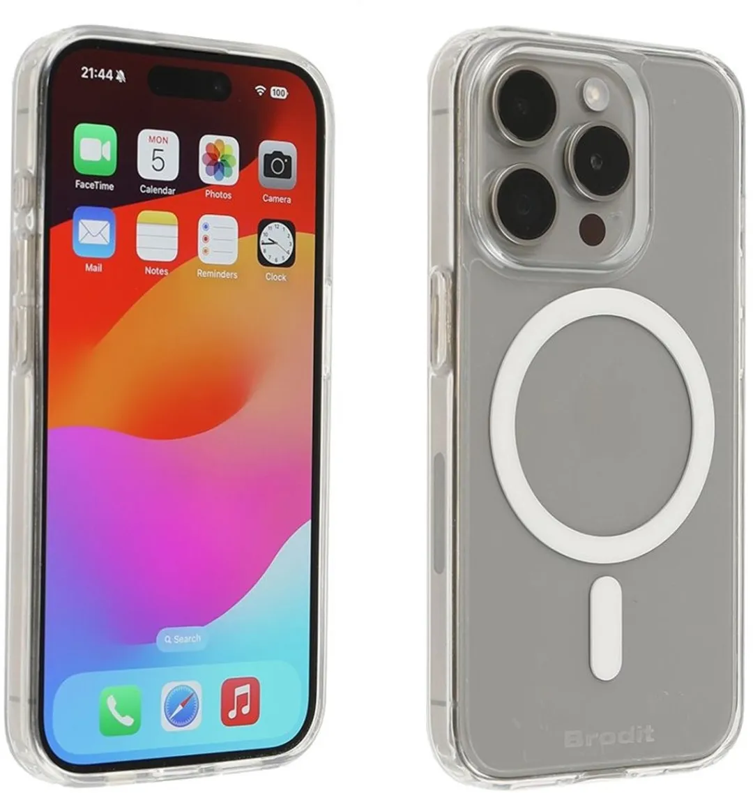 Brodit Hoesje iPhone 15 Pro Max - Transparant