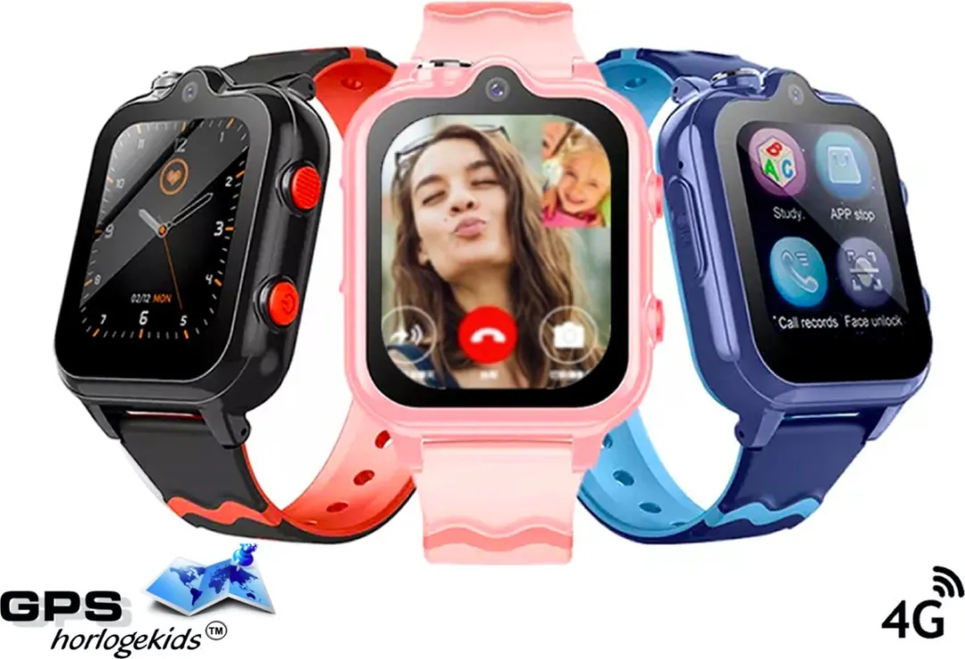 GPSHorlogeKids DUO GPS Horloge - 4G Videobellen - 600mAh - Zwart