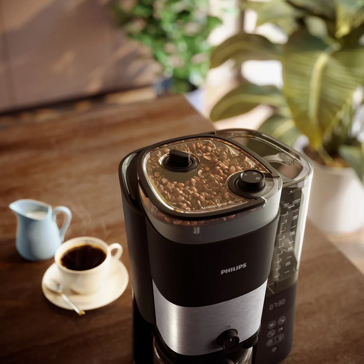Philips HD7888/01 All-in-1 Koffiezetapparaat met molen - 10 Kopjes - 1,25L - Zwart