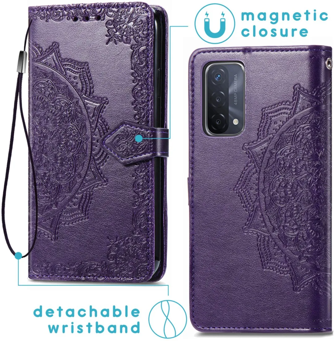 Imoshion Hoesje Oppo A54/A74 5G - 3 Pasjes - Paars