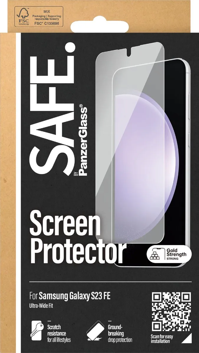 PanzerGlass SAFE S23 FE Screenprotector - Samsung Galaxy S23 FE