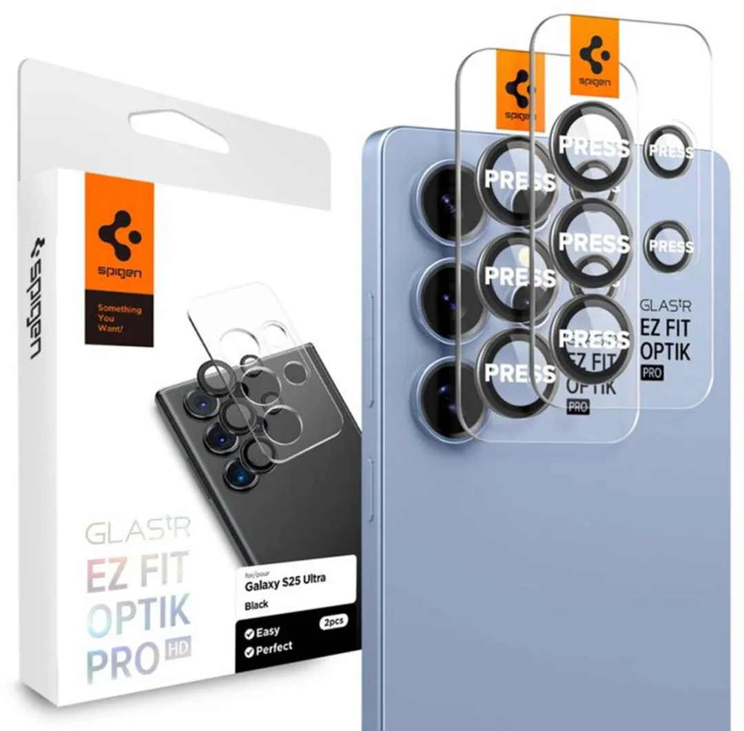 Spigen Optik Pro EZ Fit Lens Protector - Samsung Galaxy S25 Ultra - 2 Stuks