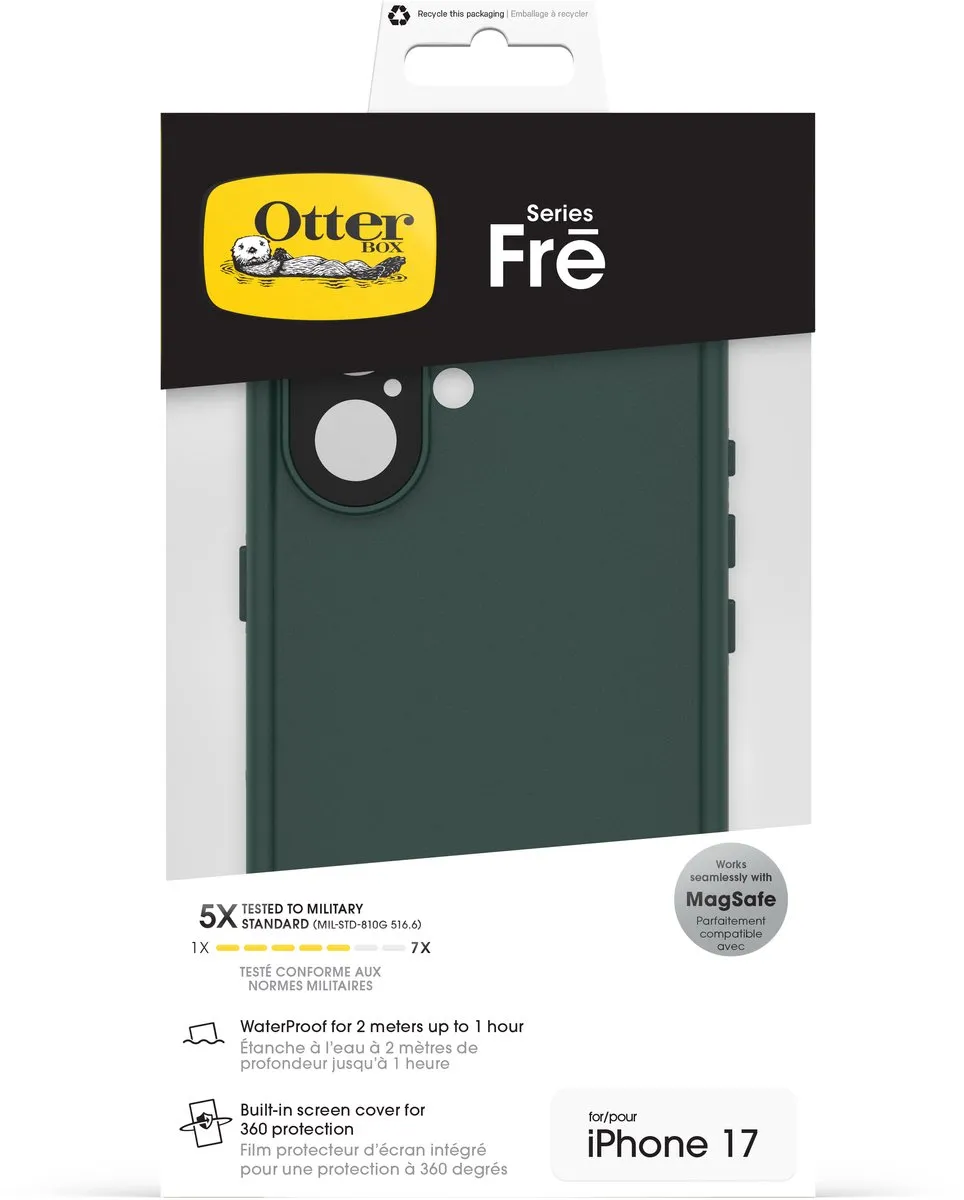 OtterBox Fre MagSafe iPhone 17 Hoes - Groen - Waterdicht