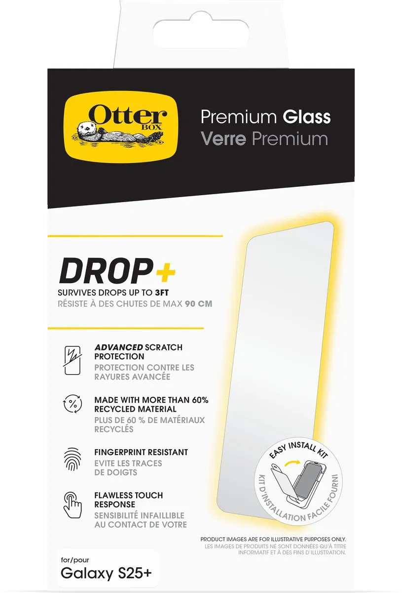 OtterBox Premium Glass Screenprotector S25 Plus - Transparant