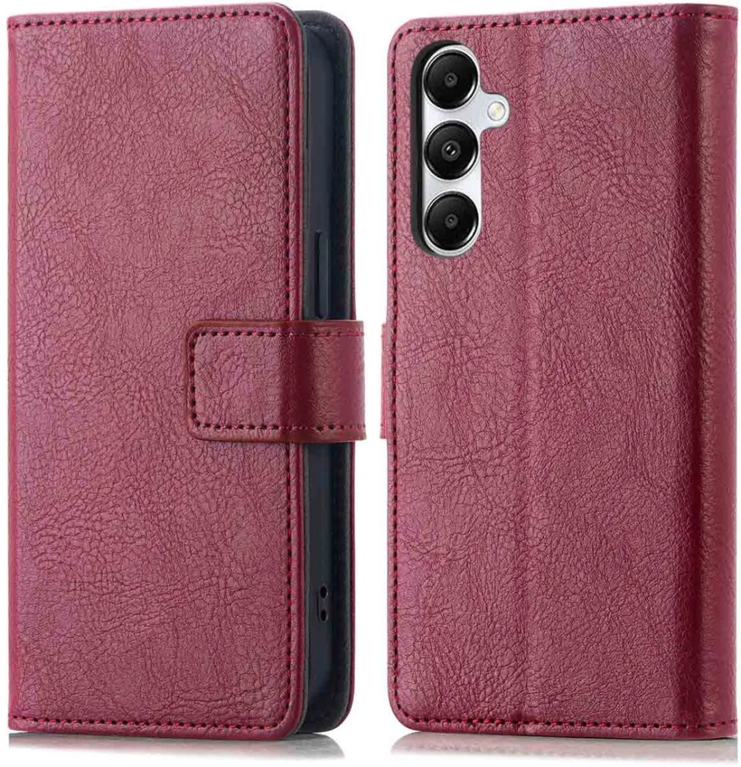imosHion Hoesje Samsung Galaxy A56 - 3 Pasjes - Bordeaux