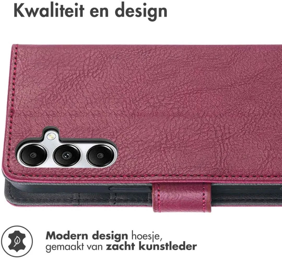 imosHion Hoesje Samsung Galaxy A56 - 3 Pasjes - Bordeaux