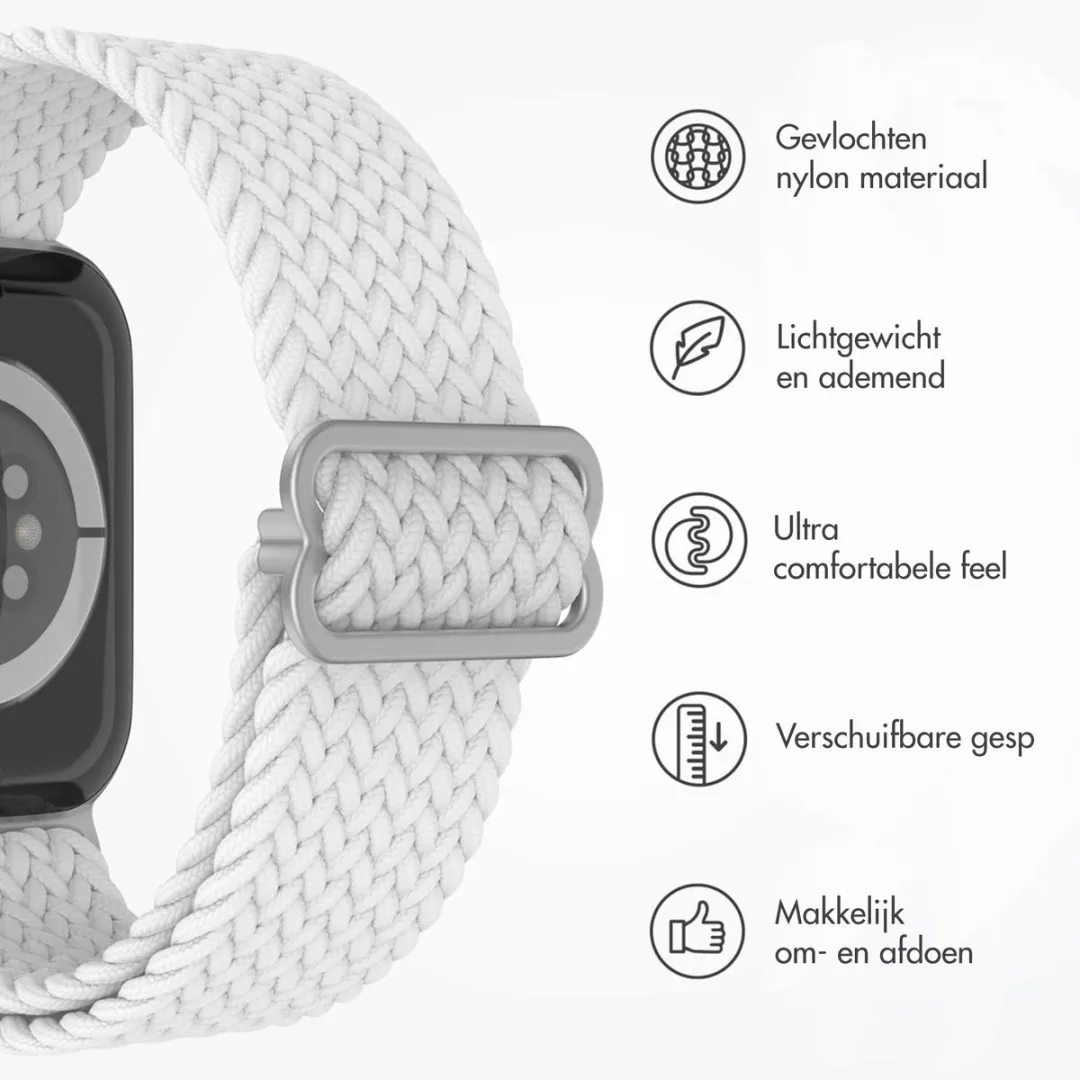 Imoshion Nylon Bandje Apple Watch 44-49mm - Wit