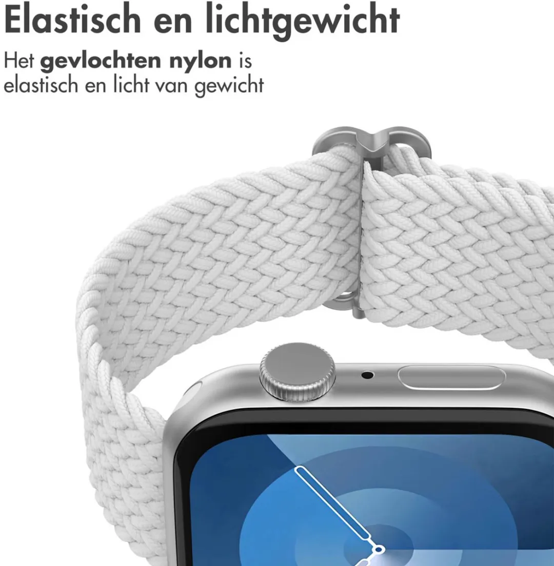 Imoshion Nylon Bandje Apple Watch 44-49mm - Wit