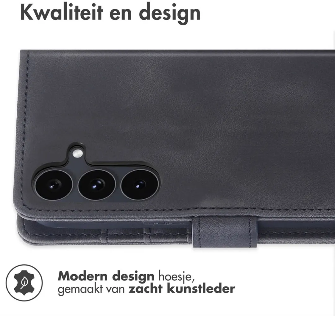 Imoshion Bookcase Hoesje Samsung Galaxy S25 FE - 3 Pasjes - Zwart