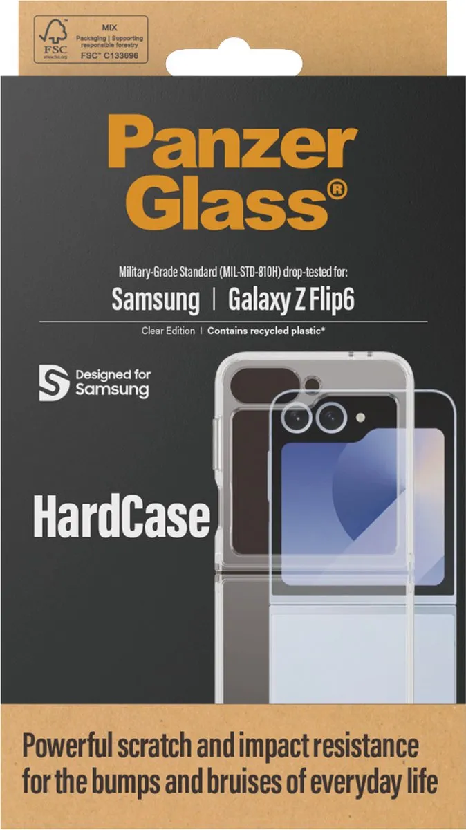 PanzerGlass HardCase Hoesje 5715685002137 - Samsung Galaxy Z Flip 6 - Transparant