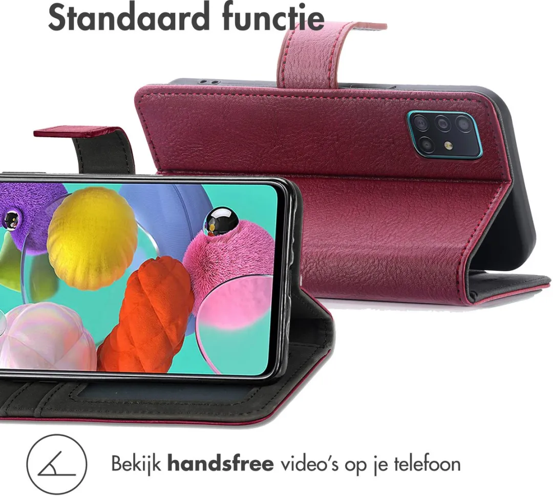 Imoshion Hoesje Samsung Galaxy A51 - 3 Pasjes - Bordeaux