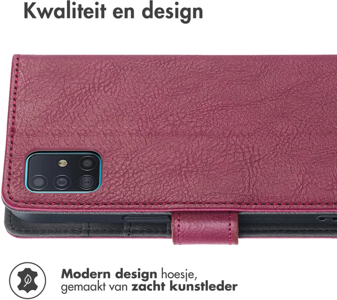 Imoshion Hoesje Samsung Galaxy A51 - 3 Pasjes - Bordeaux