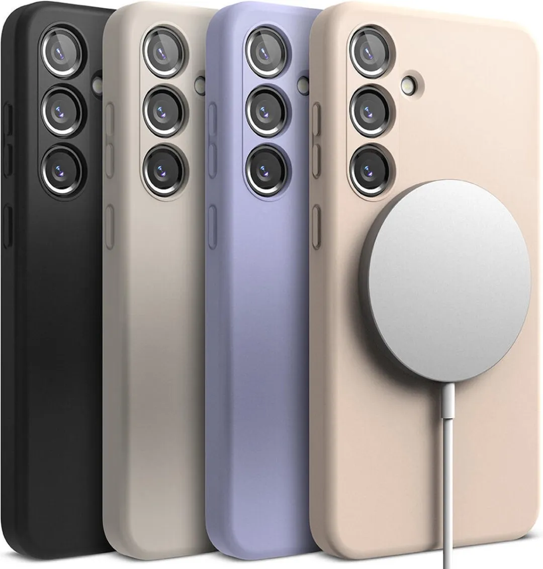 Ringke Silicone Hoesje Samsung Galaxy S24 MagSafe - Zwart