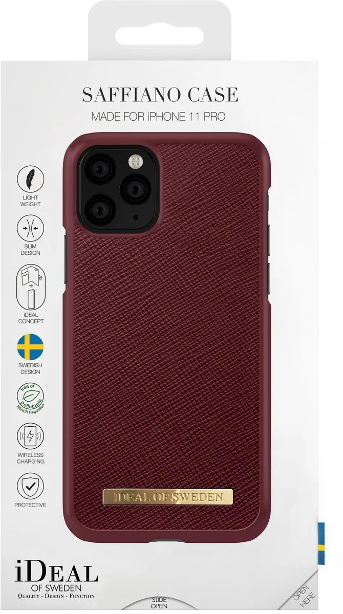 iDeal of Sweden iPhone 11 Pro Hoesje Saffiano - Rood - afbeelding 2 van 6
