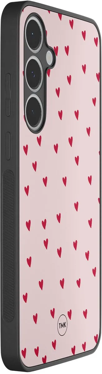 Casevibes Samsung Galaxy S24 FE Hoesje - Roze Cute Hearts
