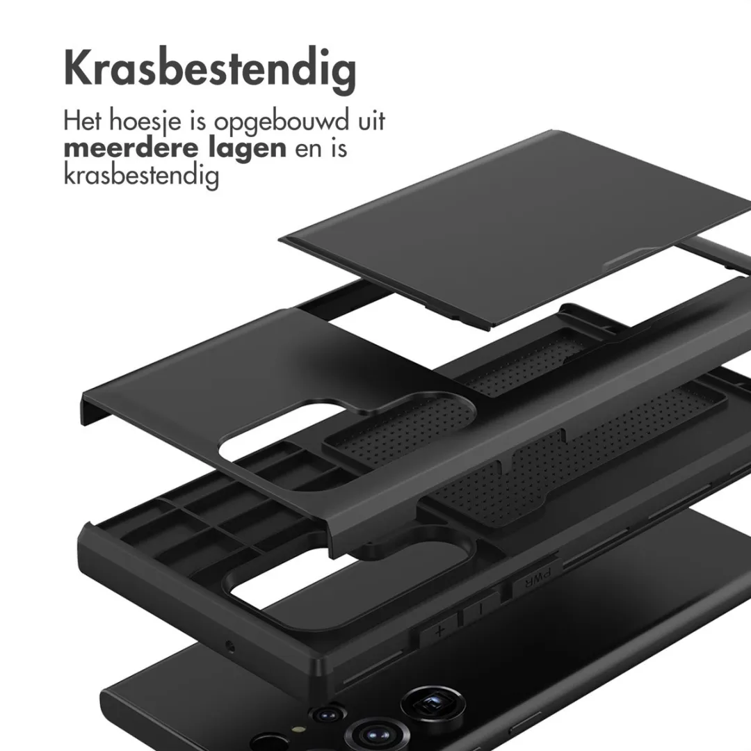 Imoshion Hoesje Samsung Galaxy S23 Ultra - 2 Pasjes - Zwart