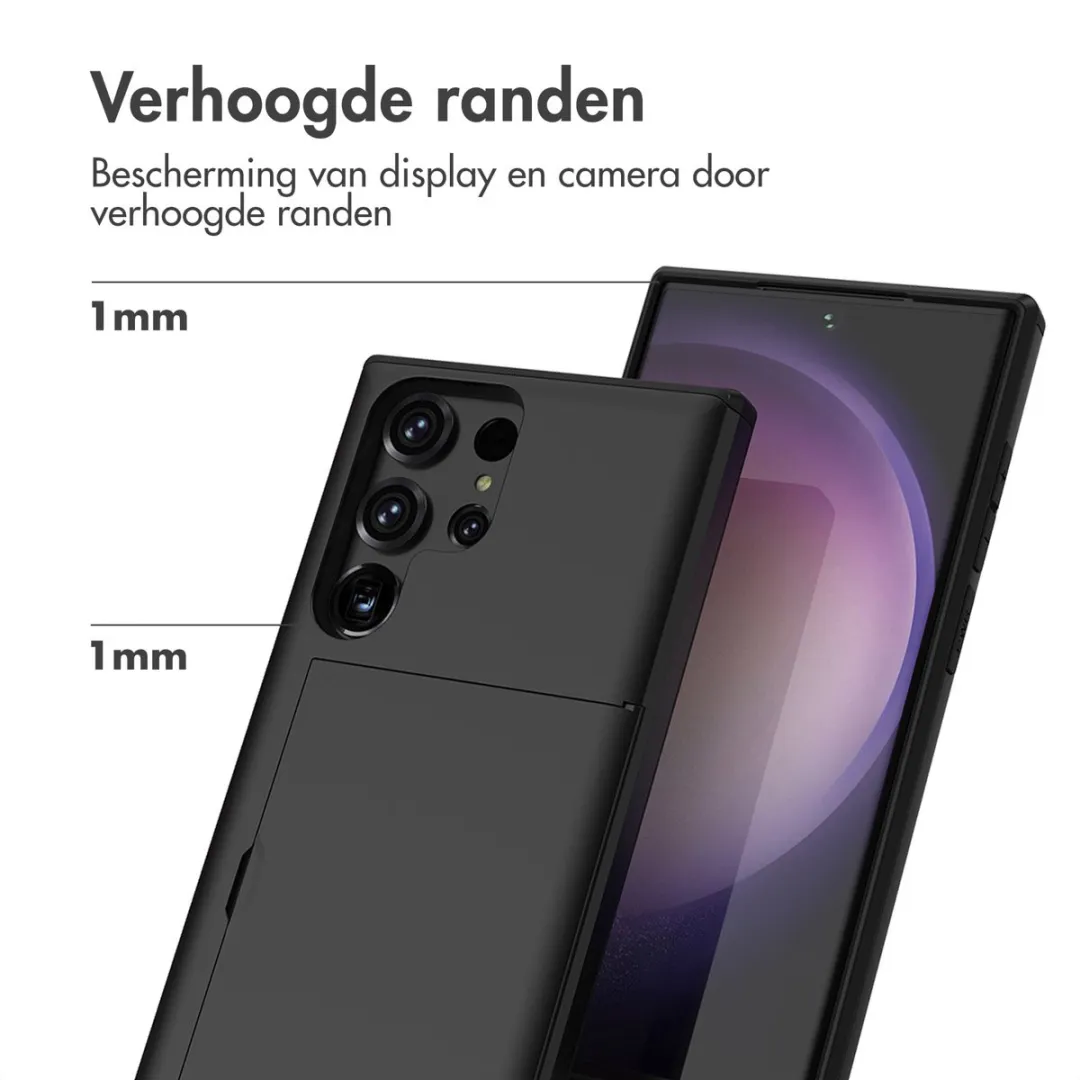Imoshion Hoesje Samsung Galaxy S23 Ultra - 2 Pasjes - Zwart