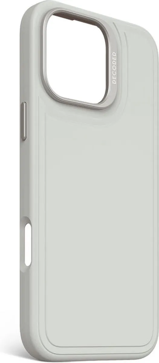Decoded Siliconen Hoesje iPhone 16 Pro Max - Stone Grijs - Antibacterieel