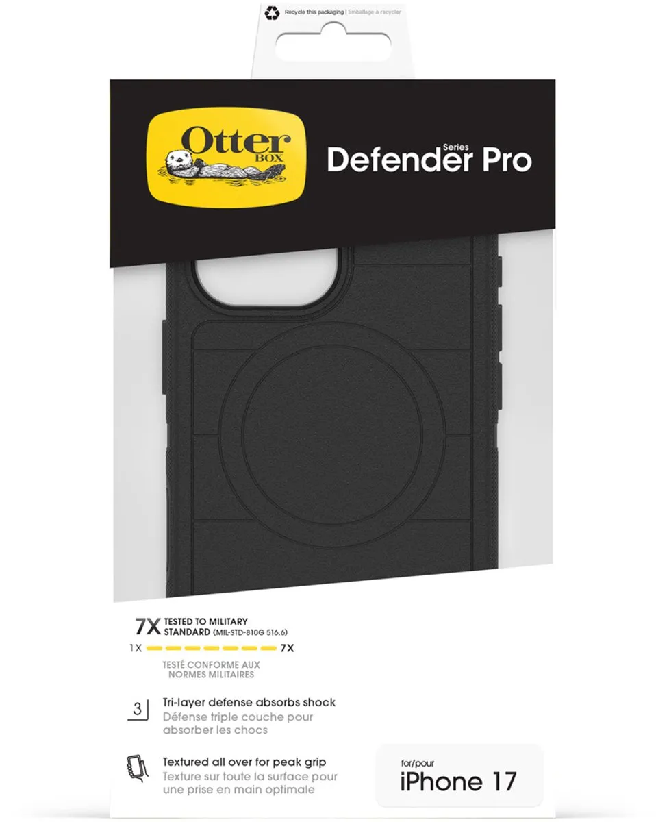 OtterBox Defender Pro iPhone 17 Hoesje - Zwart - 840434710720 - afbeelding 6 van 6