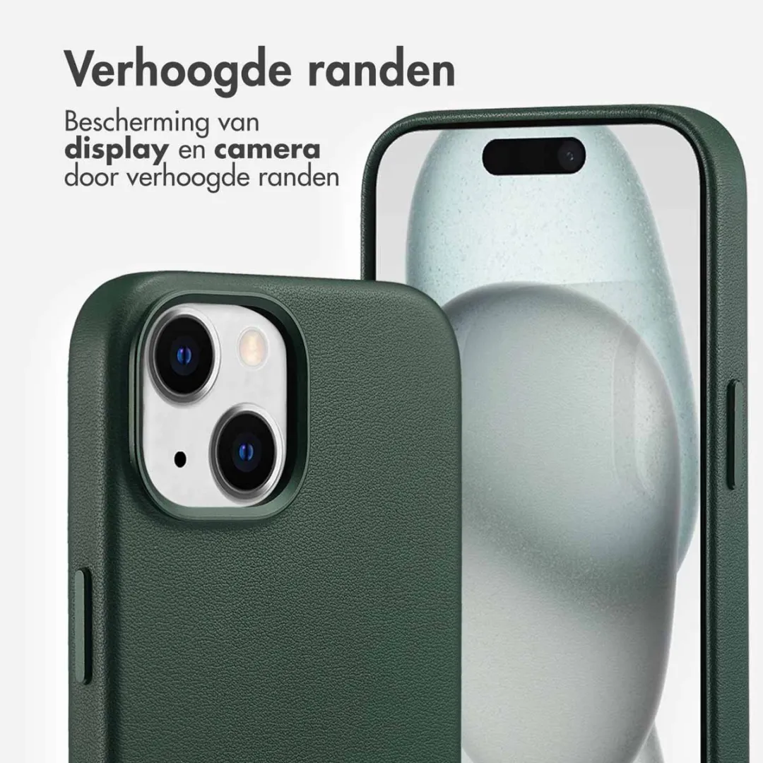 Accezz iPhone 15 Hoesje Cedar Green - MagSafe - 2 Pasjes
