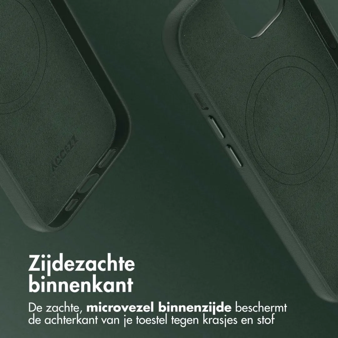 Accezz iPhone 15 Hoesje Cedar Green - MagSafe - 2 Pasjes