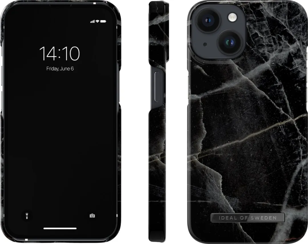 iDeal of Sweden iPhone 13/14 Black Thunder Marble MagSafe Hoesje - 4 Pasjes - afbeelding 6 van 6