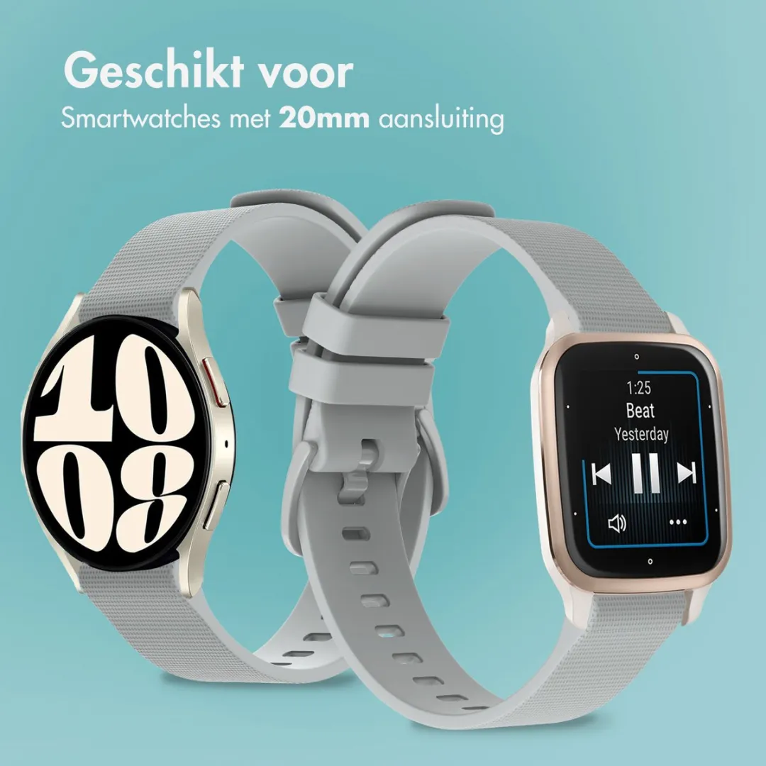 Imoshion Siliconen Sportbandje SH00076264 - 20mm - Grijs