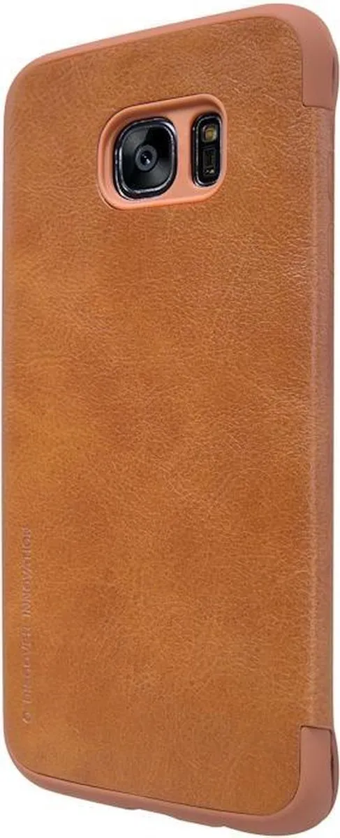 Nillkin Qin Book Cover Samsung Galaxy S7 Edge - Bruin - afbeelding 5 van 6