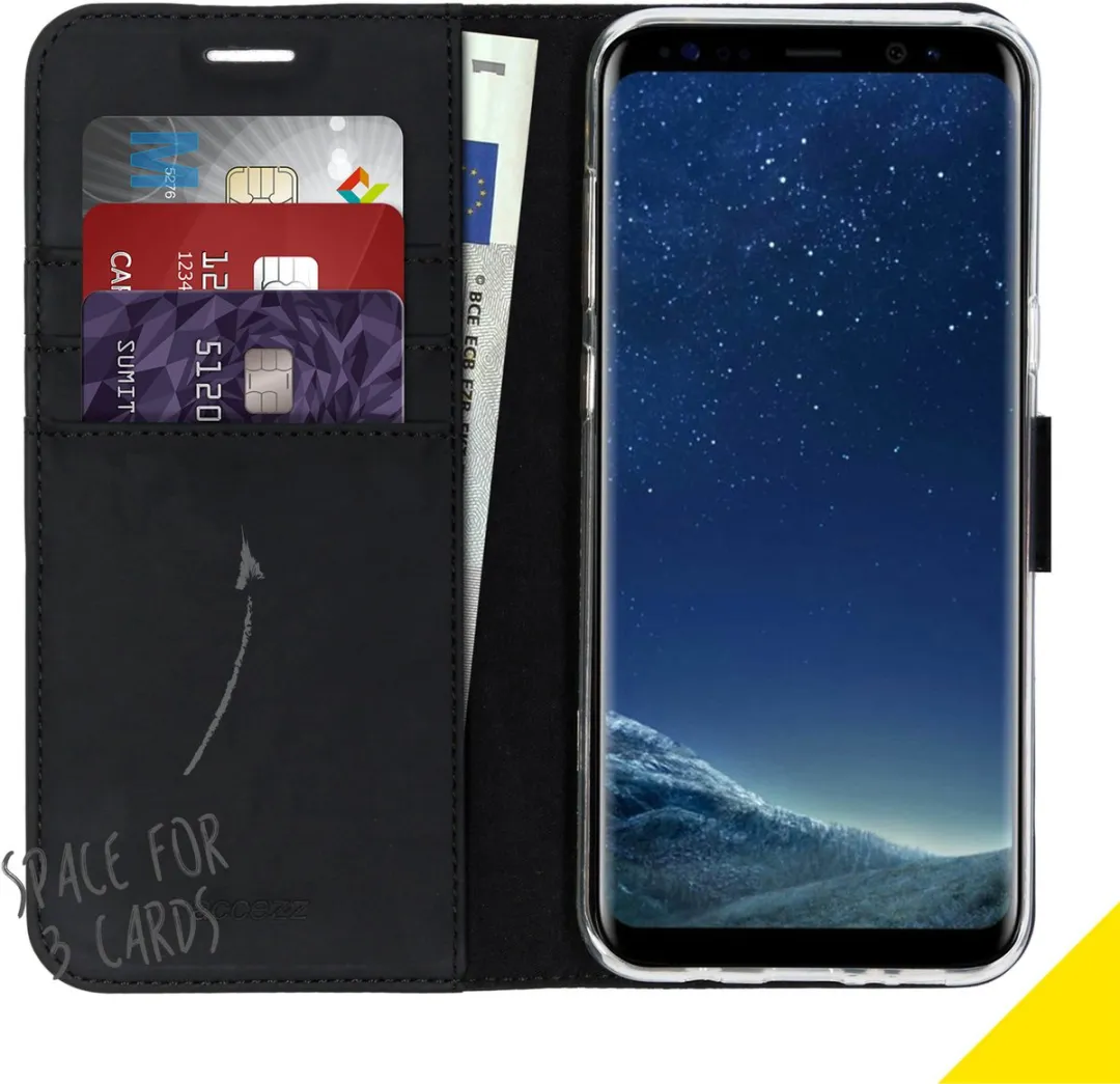 Accezz Hoesje Samsung Galaxy S8+ Wallet Softcase - Zwart