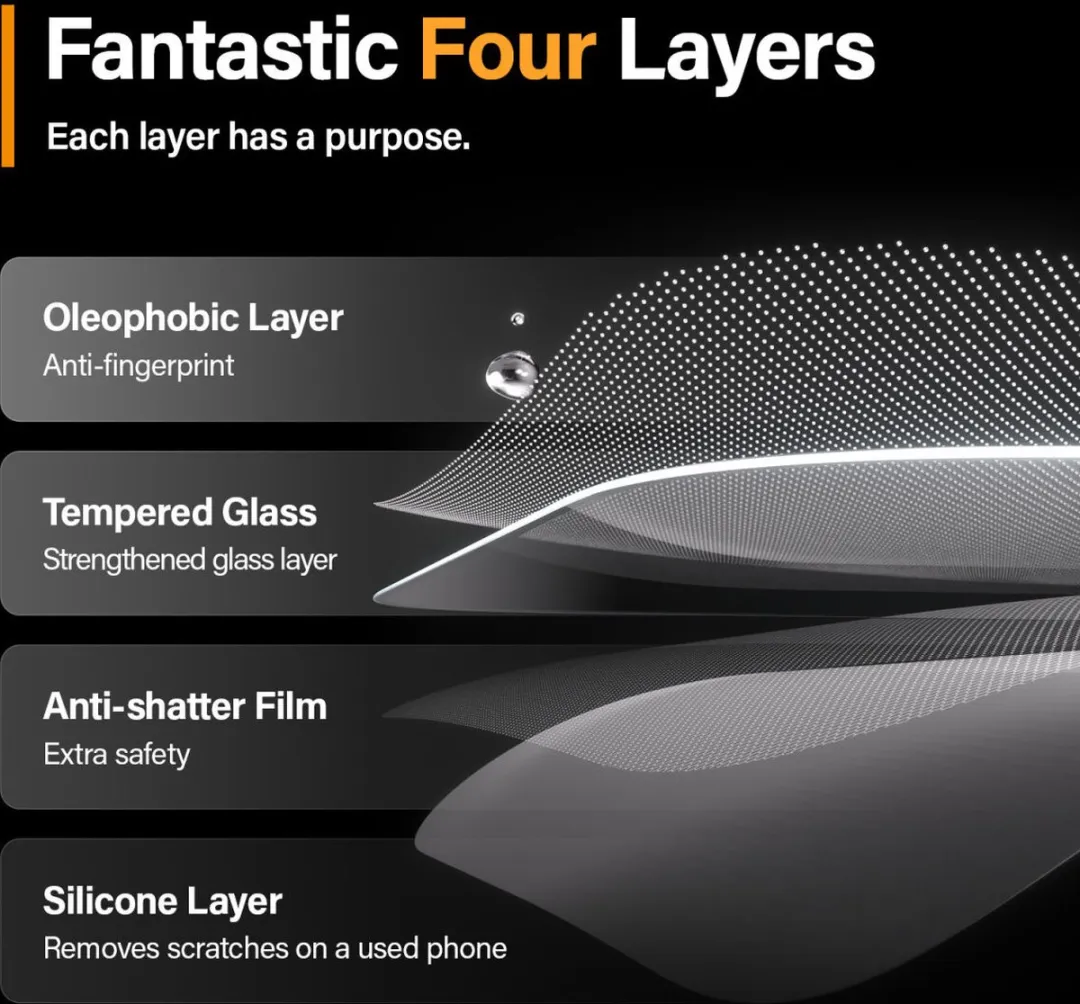 PanzerGlass Ultra-Wide Fit iPhone 15 Pro Screenprotector - Anti-Glare - afbeelding 5 van 6