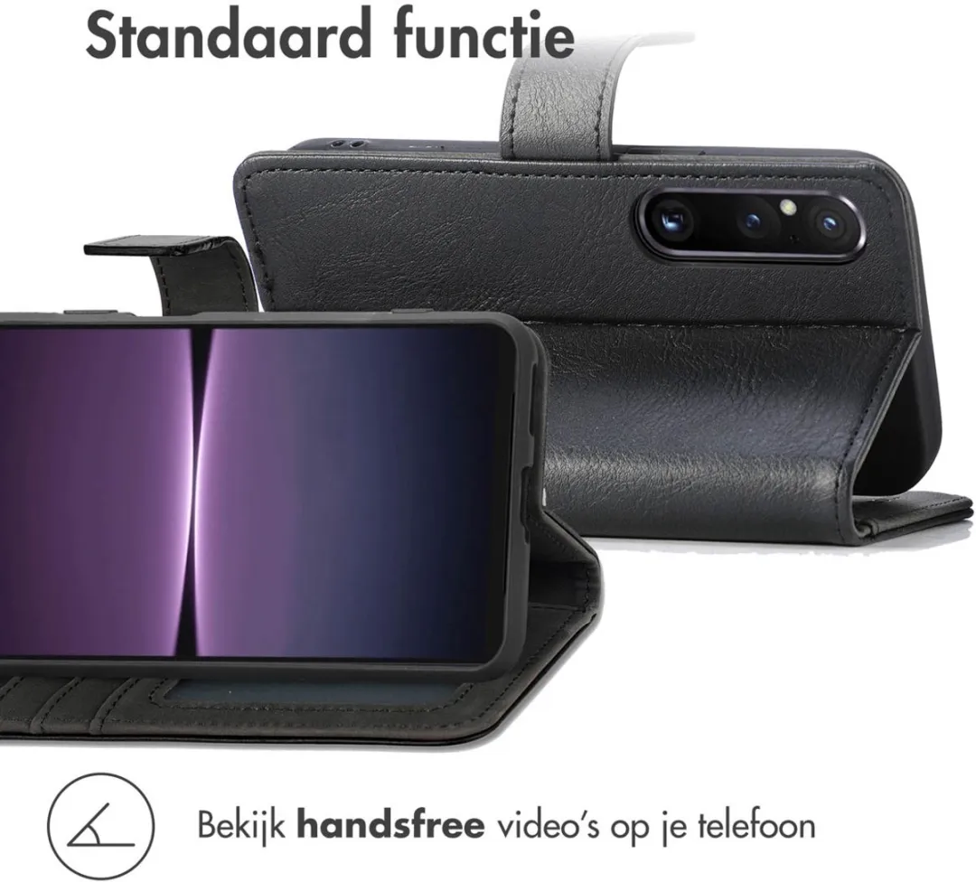 imoshiion Hoesje Sony Xperia 1 V - 3 Pasjes - Zwart