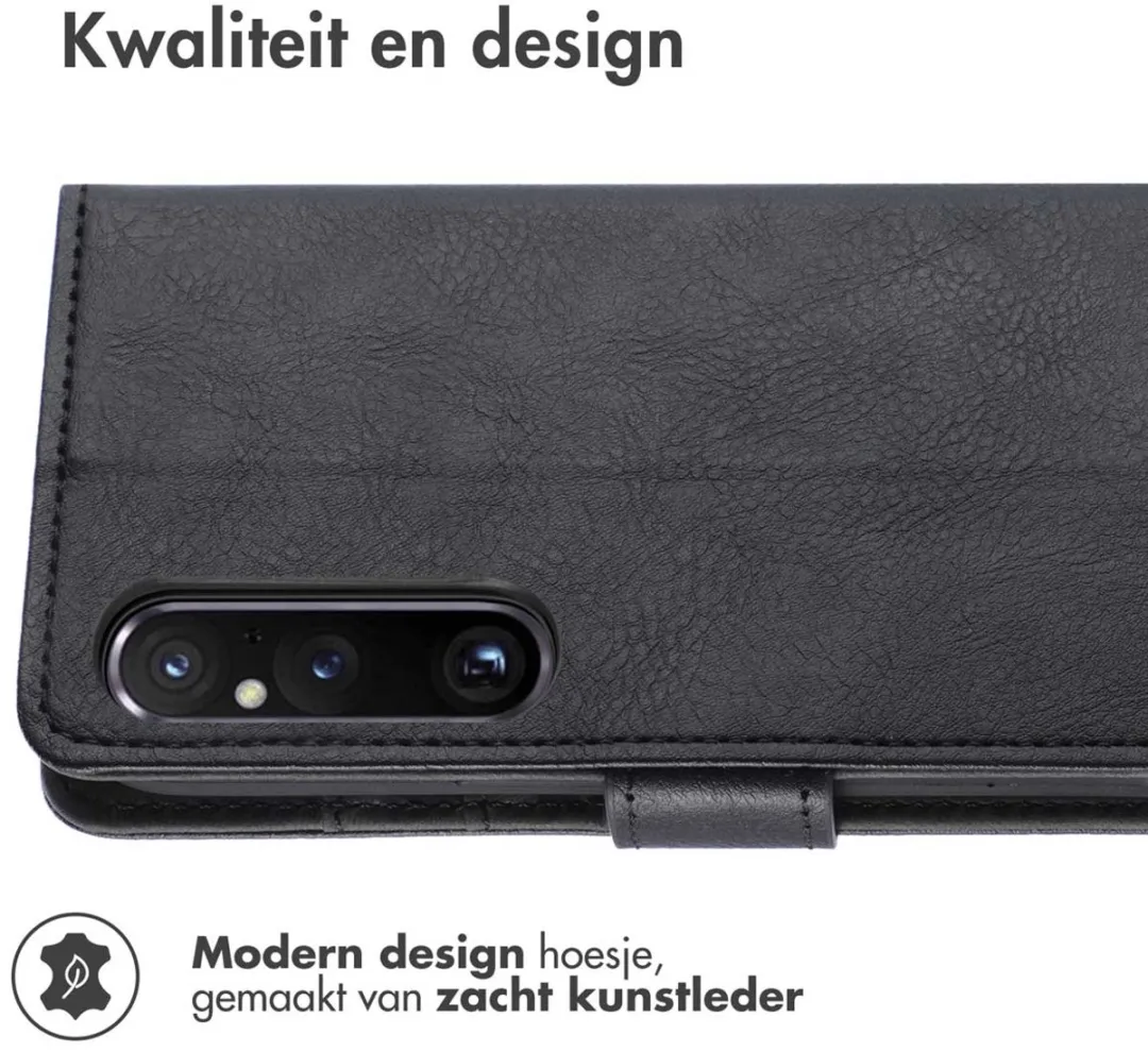imoshiion Hoesje Sony Xperia 1 V - 3 Pasjes - Zwart