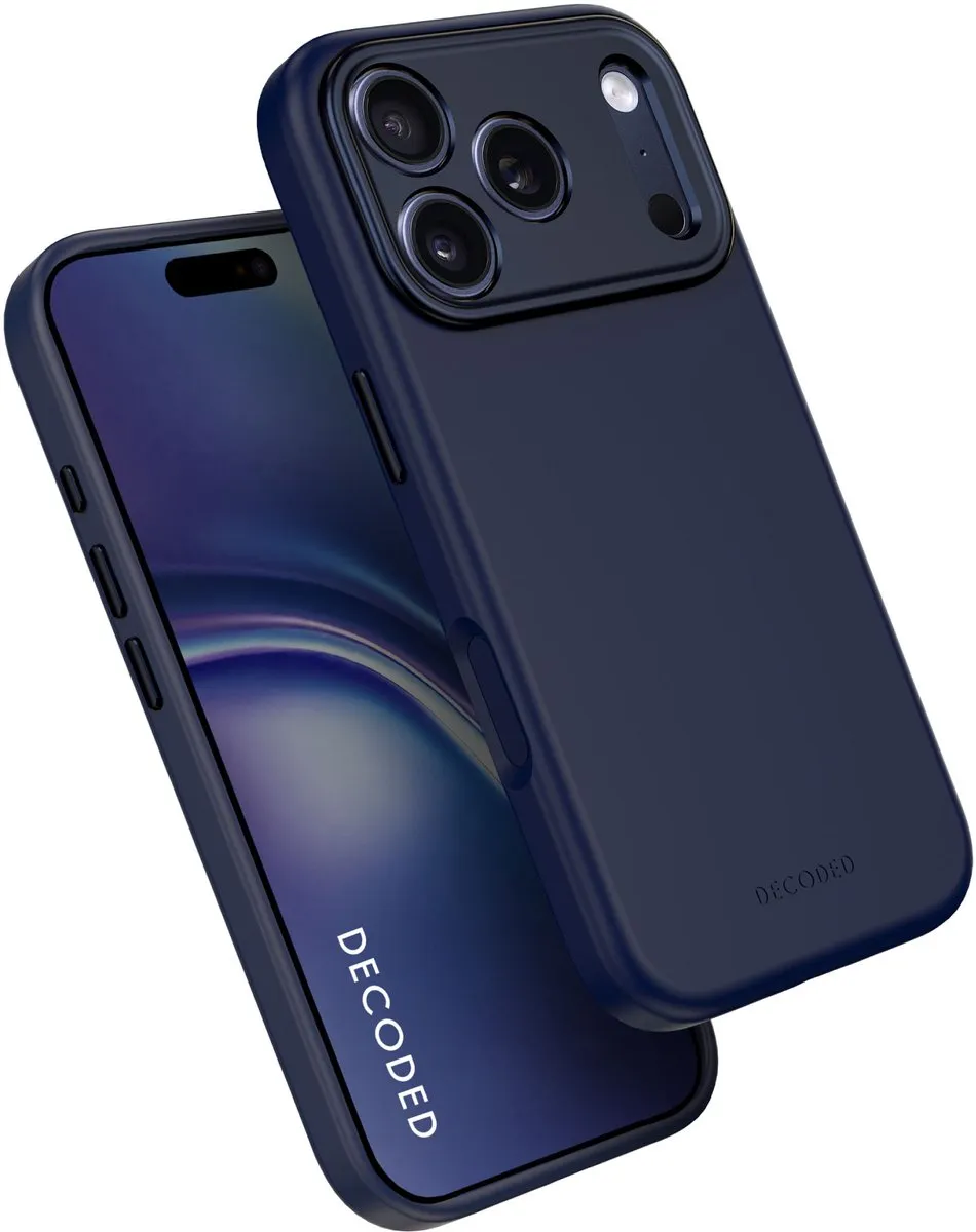 Decoded Siliconen Hoesje iPhone 17 Pro - Navy Blauw - Antibacterieel