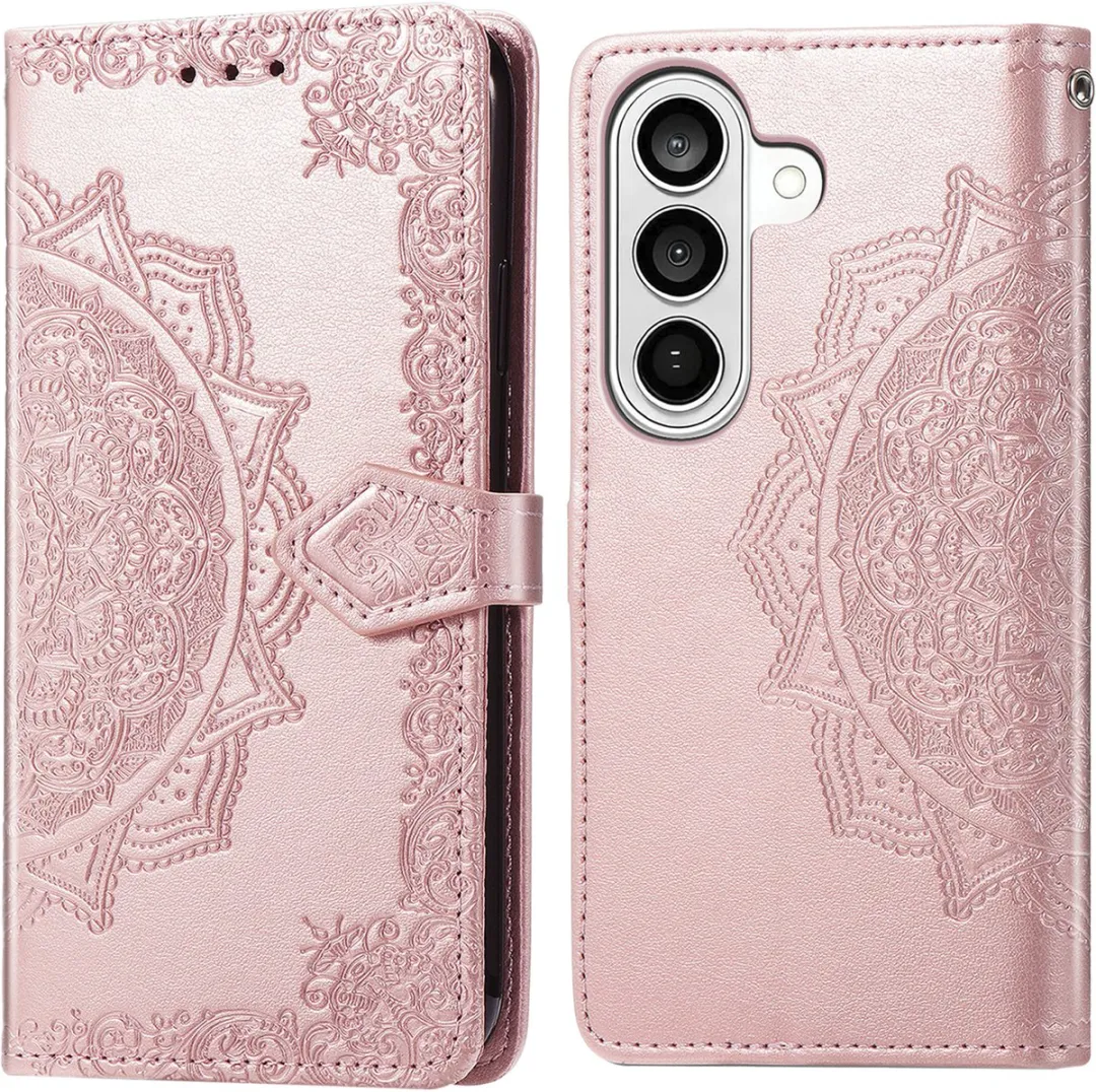 Imoshion Hoesje Samsung Galaxy S26 Mandala Bookcase - 3 Pasjes - Rosé goud