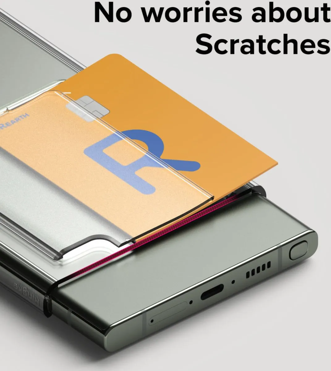 Ringke Fusion Card Hoesje Samsung Galaxy S23 Ultra - Transparant
