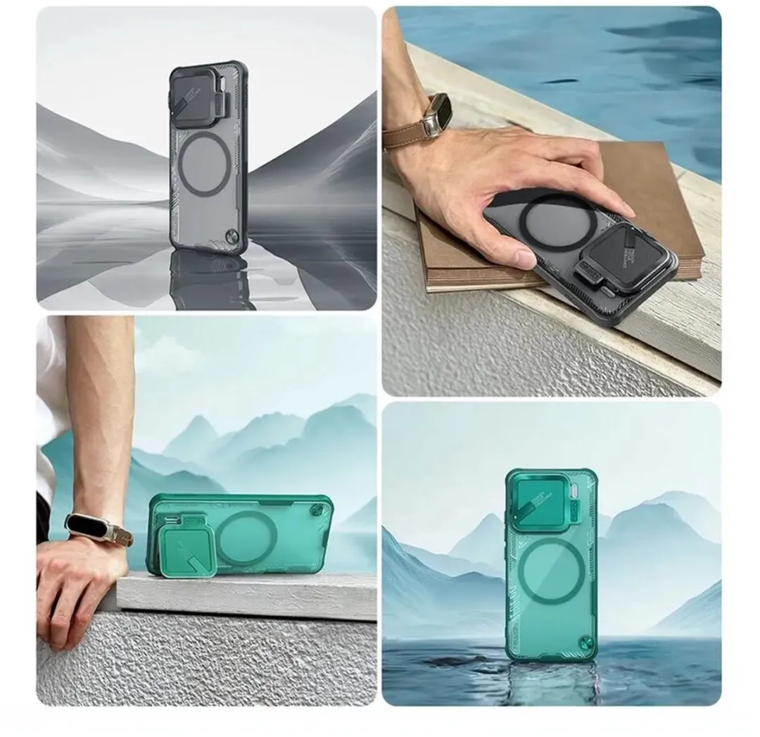 Nillkin IceBlade Prop Xiaomi 15 Hoesje - MagSafe/Qi2 Groen