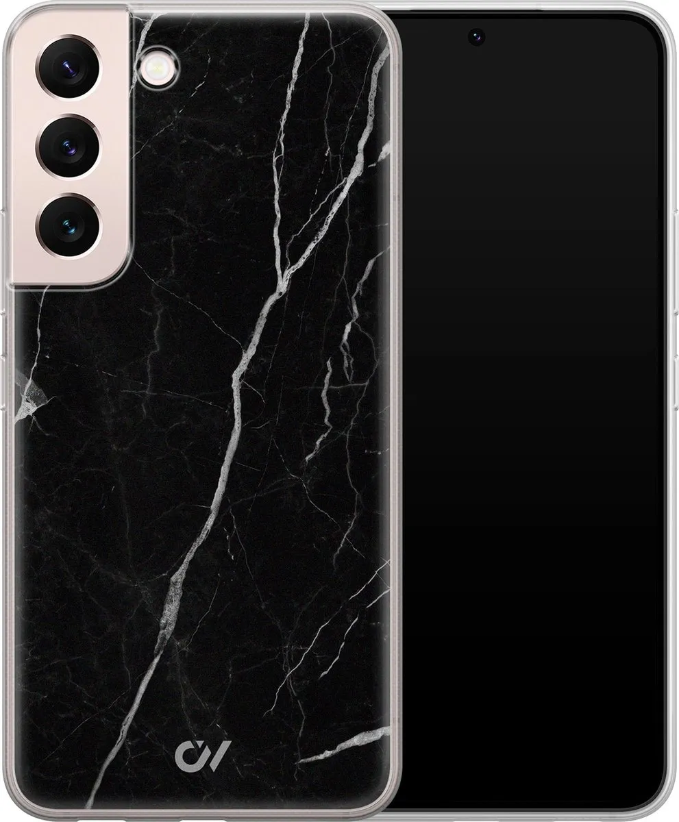 Casevibes Galaxy S22 Hoesje - Marble Noir - S/S22/UV/012
