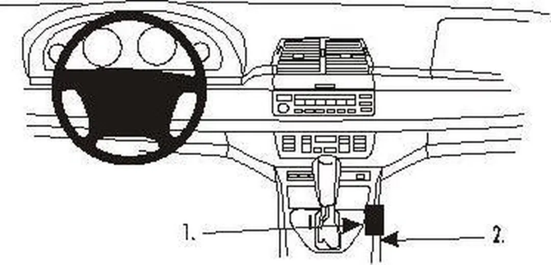 Brodit ProClip Houder - BMW X5 2000-2006 - Console Mount
