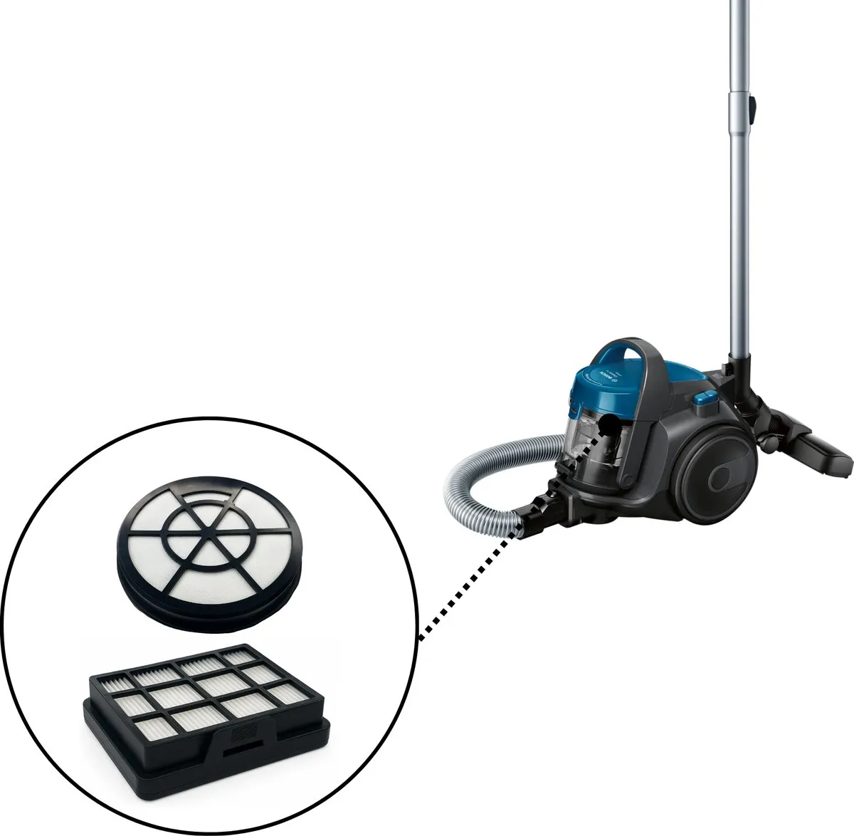 Bosch BBZ152EF Filter - 4 Stuks - Zwart
