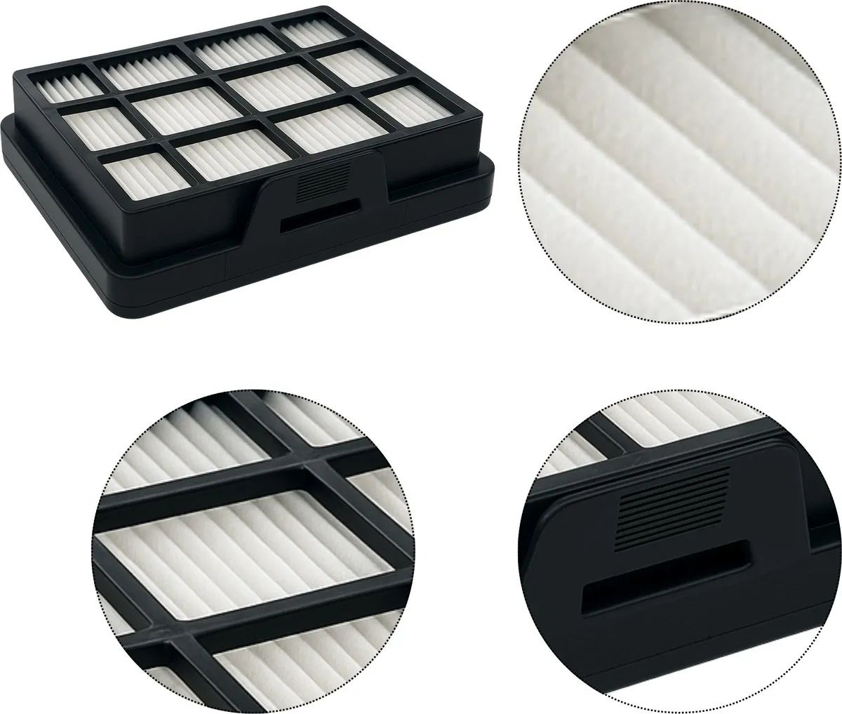 Bosch BBZ152EF Filter - 4 Stuks - Zwart