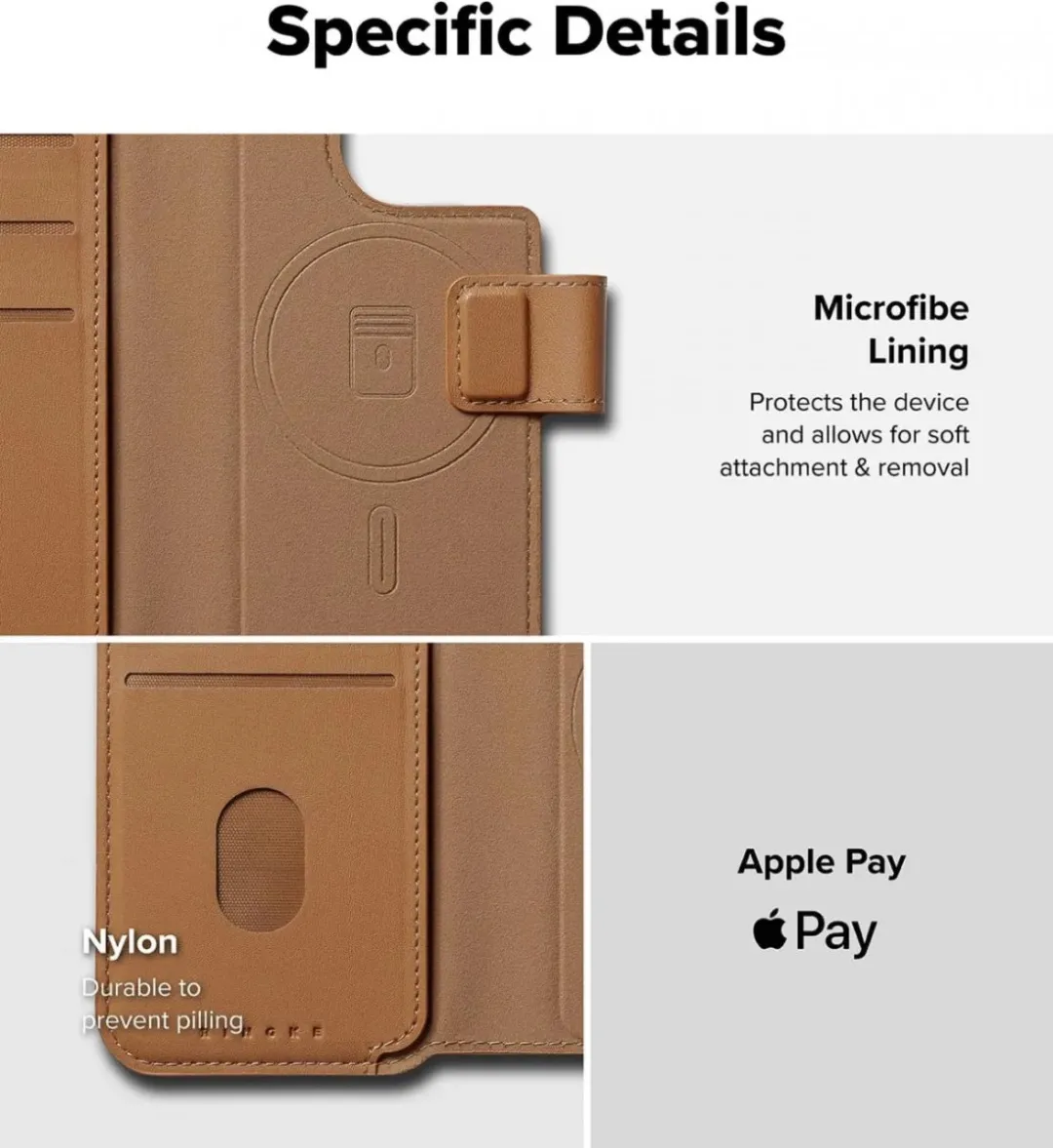 Ringke Folio Wallet Magnetic Portemonnee - iPhone 16 Pro Max/Plus - 3 Pasjes - Bruin