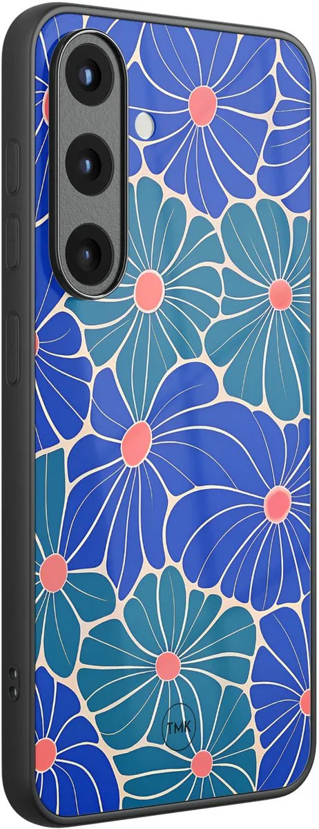 Casevibes Samsung Galaxy S25 Hoesje - Indigo Bloemen Blauw