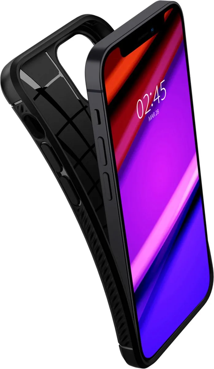 Spigen Rugged Armor Air Cushion iPhone 12 Mini Hoesje - Zwart - afbeelding 6 van 6