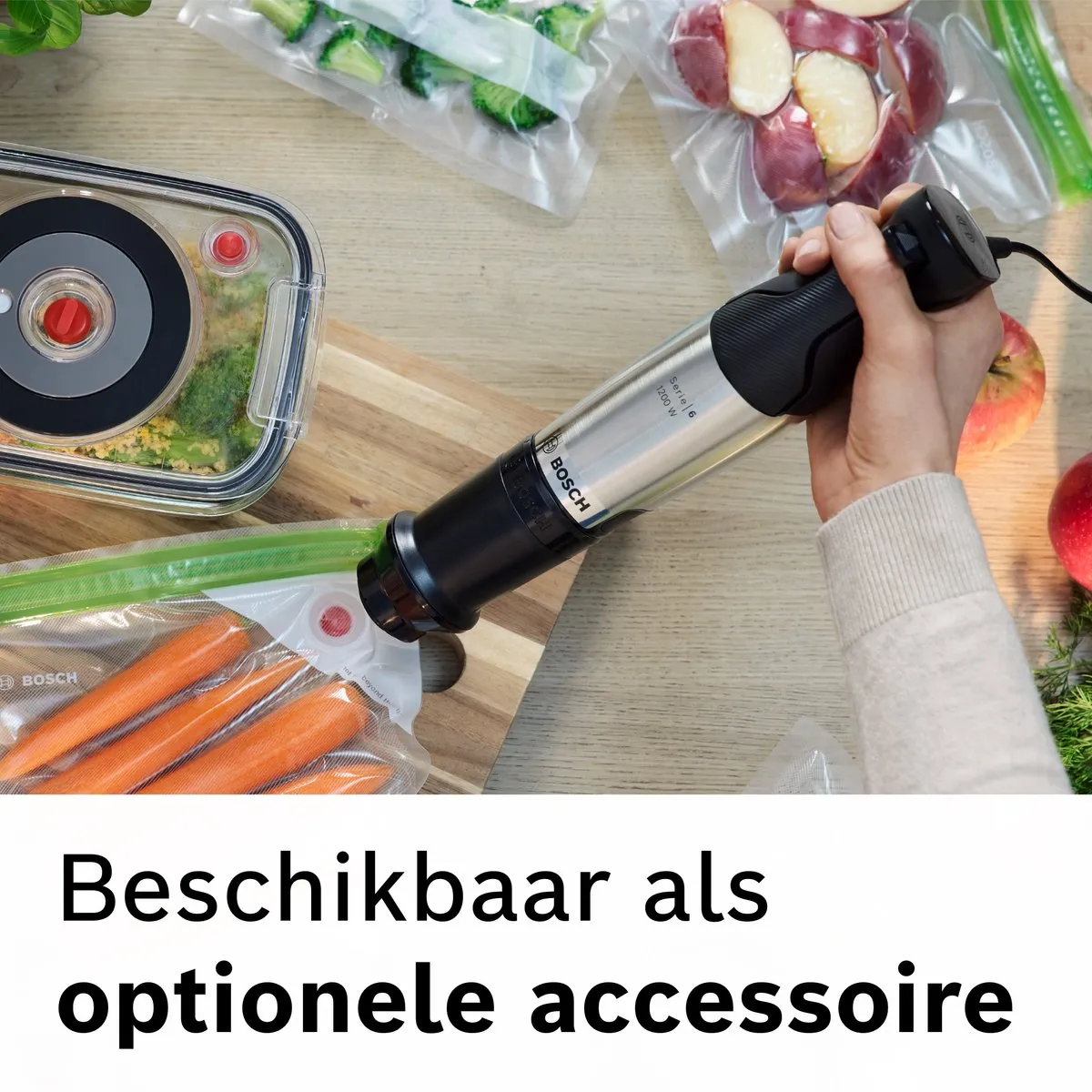 Bosch Serie 6 MSM6M810 ErgoMaster Staafmixer 1200W - Roestvrijstaal