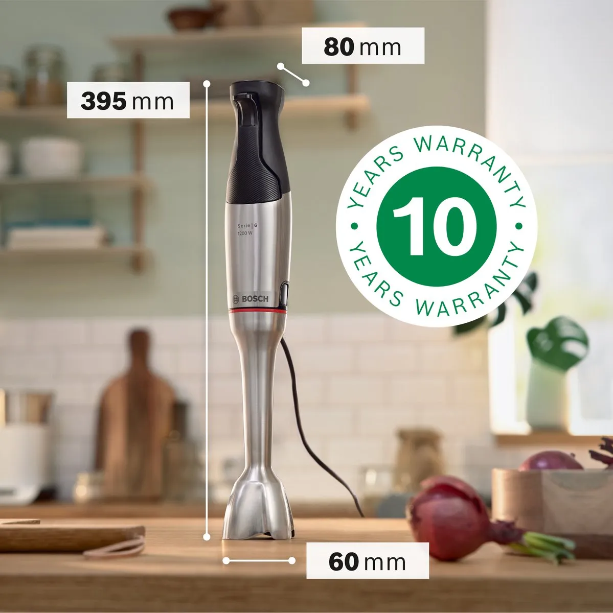Bosch Serie 6 MSM6M810 ErgoMaster Staafmixer 1200W - Roestvrijstaal - afbeelding 6 van 6