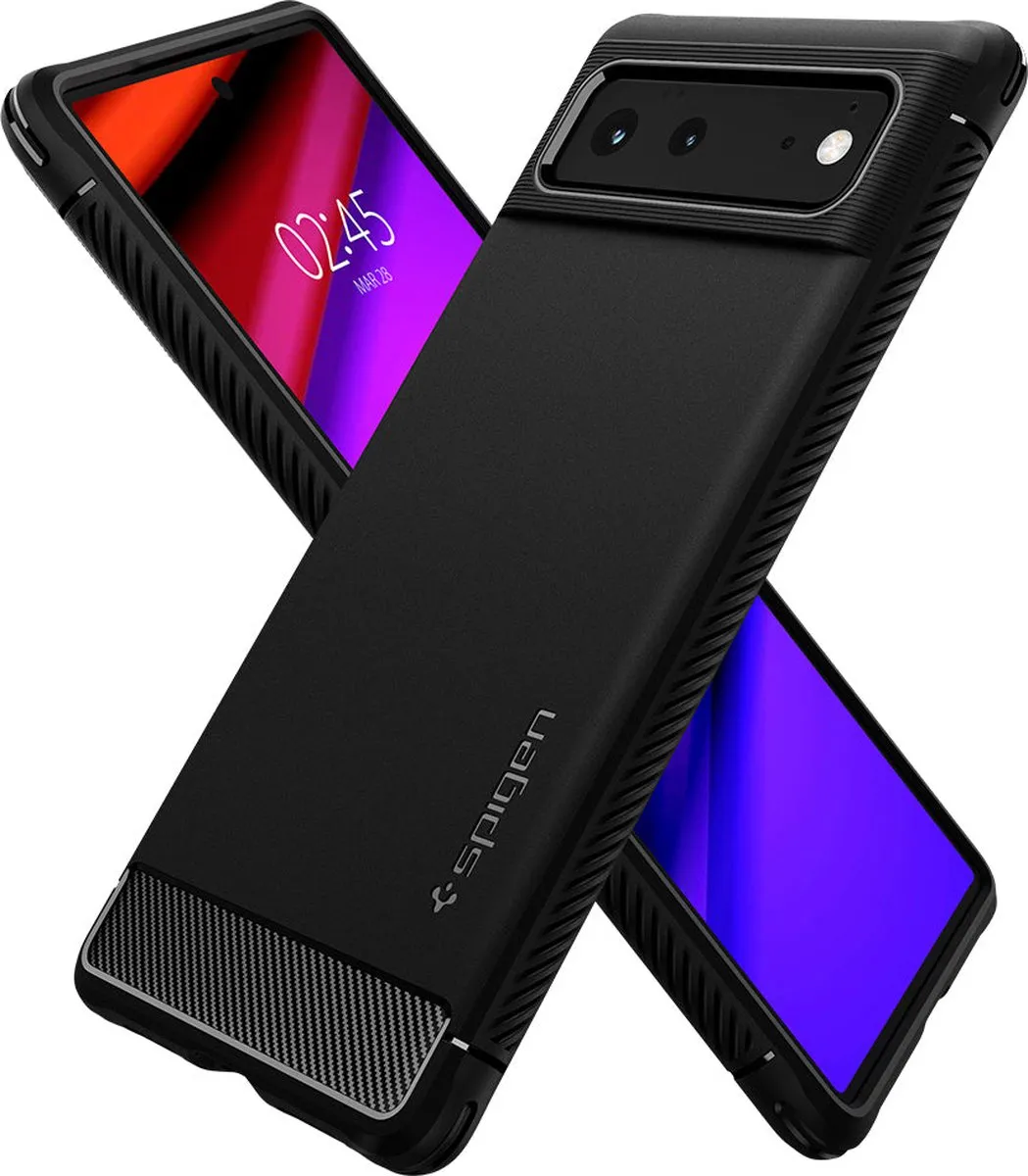 Spigen ACS03437 Rugged Armor Hoesje - Google Pixel 6 - Zwart