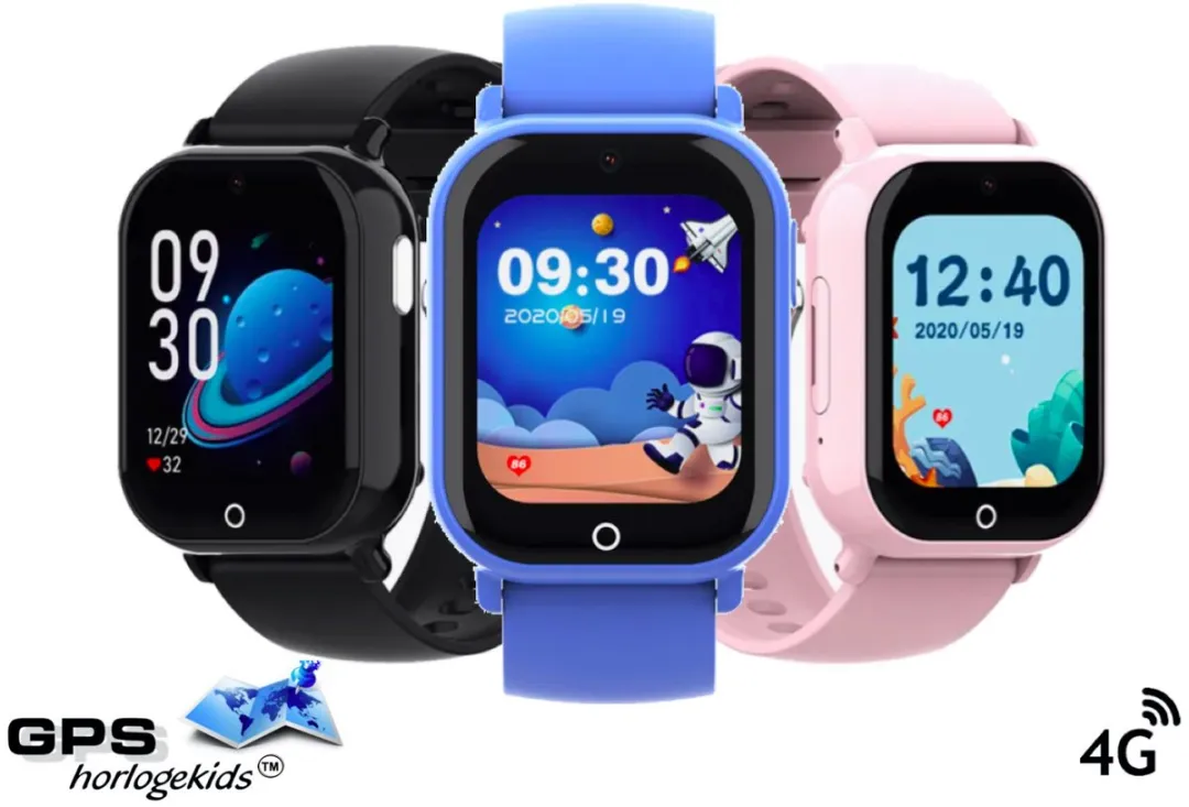 GPSHorlogeKids© - smartwatch kinderen - GPS horloge kind – kleinste model 2025 – kinder smartwatch - 4G videobellen - spatwaterdicht - SOS alarm - incl. SIM - PAX Blauw