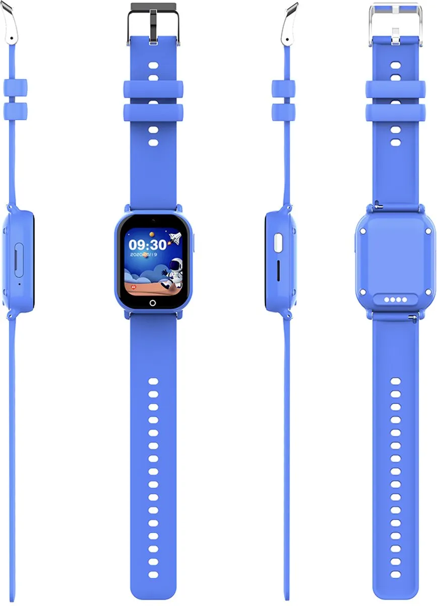 GPSHorlogeKids© - smartwatch kinderen - GPS horloge kind – kleinste model 2025 – kinder smartwatch - 4G videobellen - spatwaterdicht - SOS alarm - incl. SIM - PAX Blauw