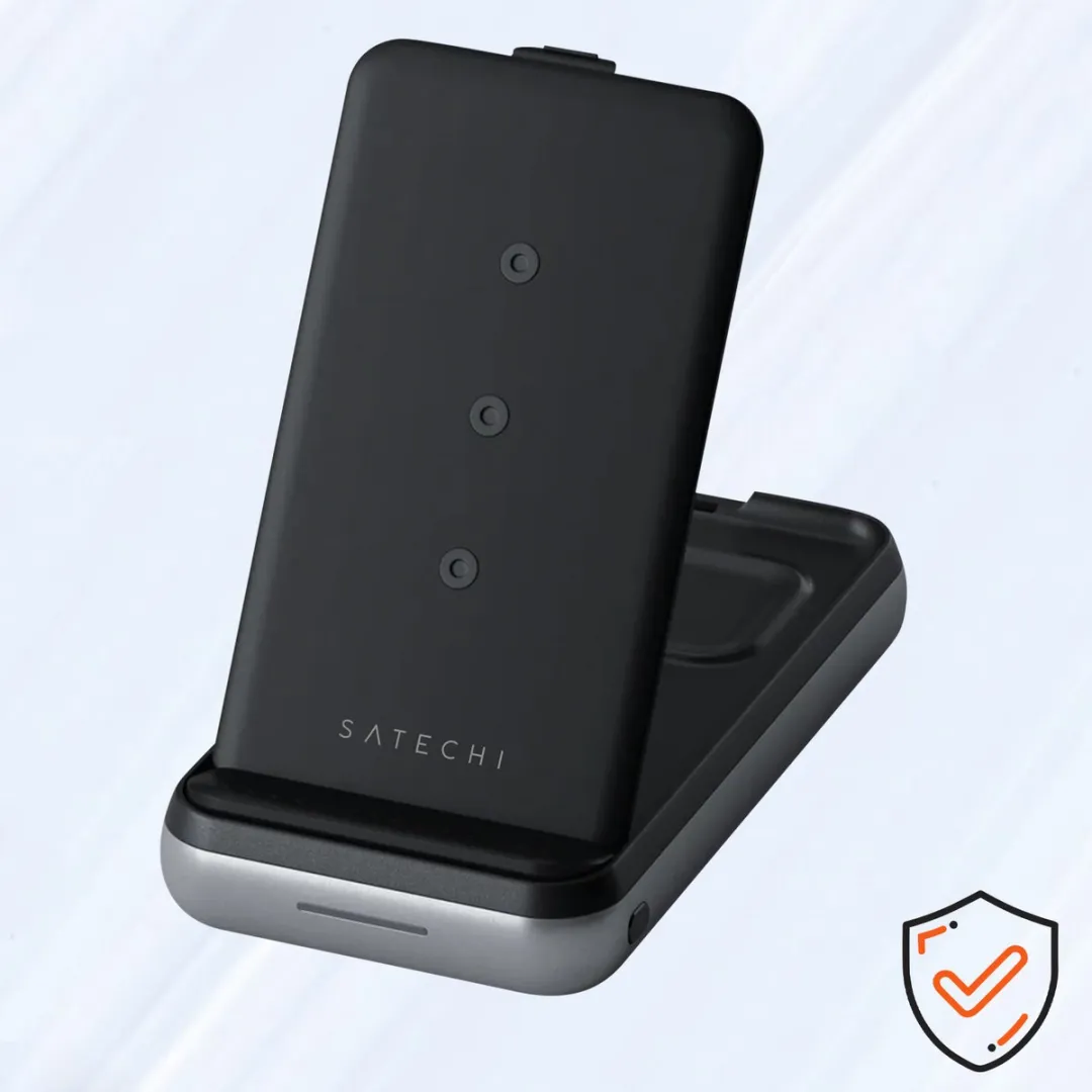 Satechi Duo ST-UCDWPBSM Draadloze Oplader & Powerbank 10000mAh - 10W - Grijs