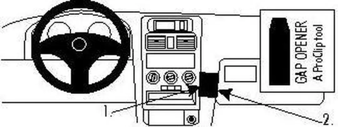 Brodit ProClip 852867 Houder - Opel Astra 1998-2003 - Zwart